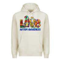 Oatmeal Heather autism awareness love Premium Hoodie - BarkalooDesign
