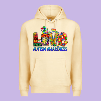 Autism Awareness Love Premium Hoodie Designed By Barkaloodesign