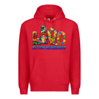 Red autism awareness love Premium Hoodie - BarkalooDesign