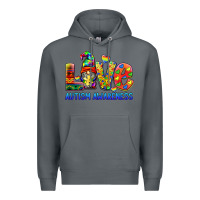 Rock autism awareness love Premium Hoodie - BarkalooDesign