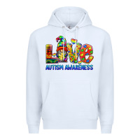 White autism awareness love Premium Hoodie - BarkalooDesign