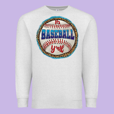 It's Baseball Y'all Premium Sweatshirt Designed By Hra Design Shop