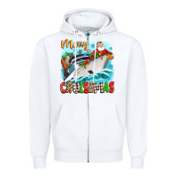 White merry cruisemas Zipper Hoodie - Zillion Design Studio