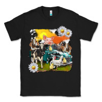 Black cowhide farm truck with farm animals Classic Tee - texasbilliewilder