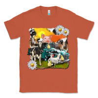 Copper cowhide farm truck with farm animals Classic Tee - texasbilliewilder