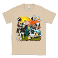 Mushroom cowhide farm truck with farm animals Classic Tee - texasbilliewilder