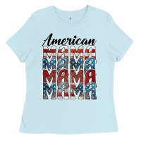 Baby Blue american mama Ladies Tee - BarkalooDesign