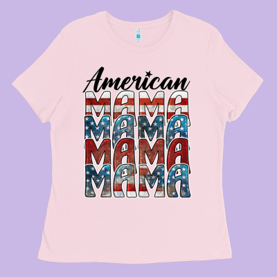 American Mama Ladies Tee Designed By Barkaloodesign