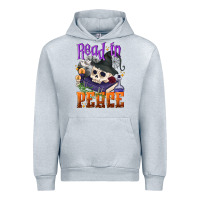 Heather Grey Read in peace Halloween Urban Hoodie - NancyCooperArtShop