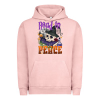 Pigment Salmon Read in peace Halloween Urban Hoodie - NancyCooperArtShop