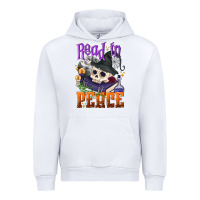 White Read in peace Halloween Urban Hoodie - NancyCooperArtShop