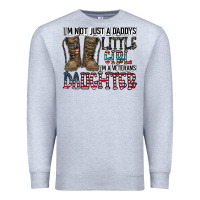 Heather Grey I'm Not Just A Daddy's Little Girl Premium Sweatshirt - CowhideDigitalArt