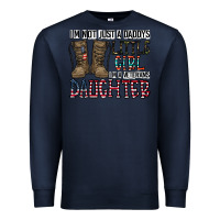Navy I'm Not Just A Daddy's Little Girl Premium Sweatshirt - CowhideDigitalArt