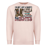 Pale Pink I'm Not Just A Daddy's Little Girl Premium Sweatshirt - CowhideDigitalArt