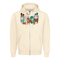 Sandshell golden retriever dog coffee cups Zipper Hoodie - texasbilliewilder