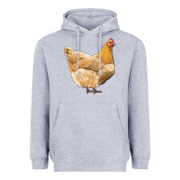 Heather Grey chicken Heavyweight Hoodie - RanaPortraitStore