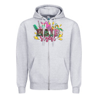 Heather Grey hair stylist Zipper Hoodie - texasbilliewilder
