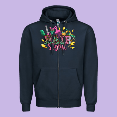 Zipper Hoodie hair stylist