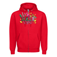Red hair stylist Zipper Hoodie - texasbilliewilder