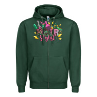 Sports Green hair stylist Zipper Hoodie - texasbilliewilder