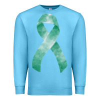 Ocean Blue liver cancer ribbon fa element Premium Sweatshirt - FaDigitalArtStudio