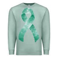 Seafoam liver cancer ribbon fa element Premium Sweatshirt - FaDigitalArtStudio