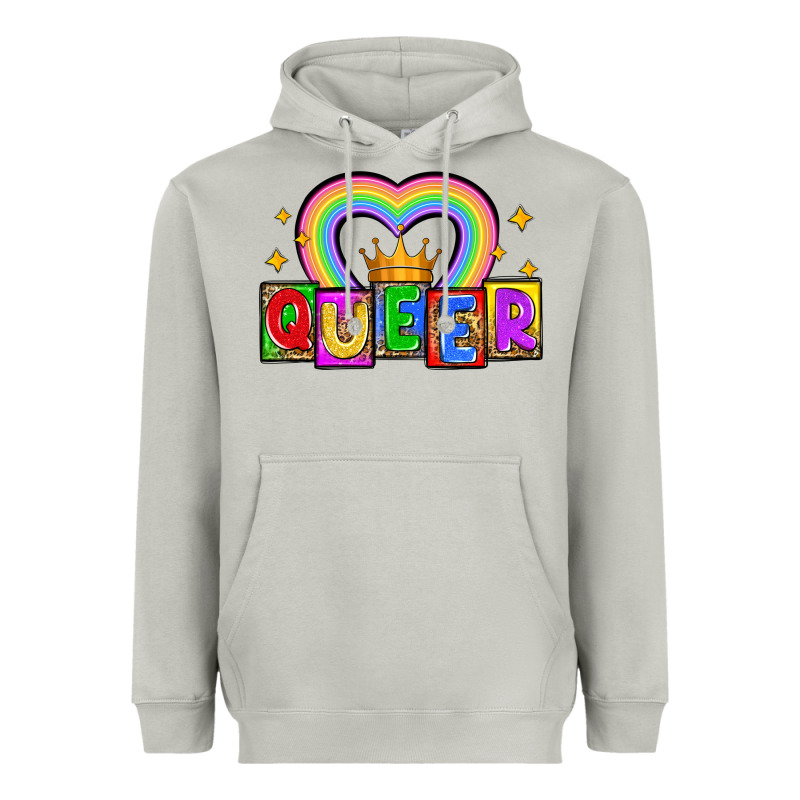 Queer Heavyweight Hoodie by Zillion Design Studio | Teevron