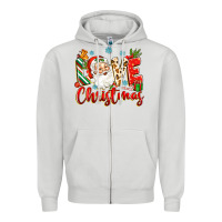 Dove Grey love christmas Zipper Hoodie - Zillion Design Studio