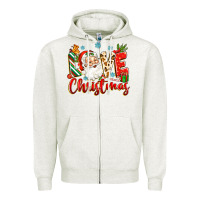 Oatmeal Heather love christmas Zipper Hoodie - Zillion Design Studio