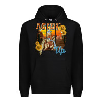 Black actinup with cowgirl Premium Hoodie - NancyCooperArtShop