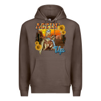 Coffee actinup with cowgirl Premium Hoodie - NancyCooperArtShop