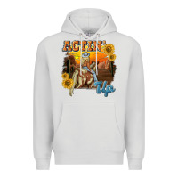 Dove Grey actinup with cowgirl Premium Hoodie - NancyCooperArtShop