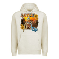 Oatmeal Heather actinup with cowgirl Premium Hoodie - NancyCooperArtShop