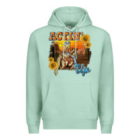 Seafoam actinup with cowgirl Premium Hoodie - NancyCooperArtShop