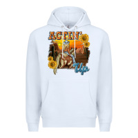 White actinup with cowgirl Premium Hoodie - NancyCooperArtShop
