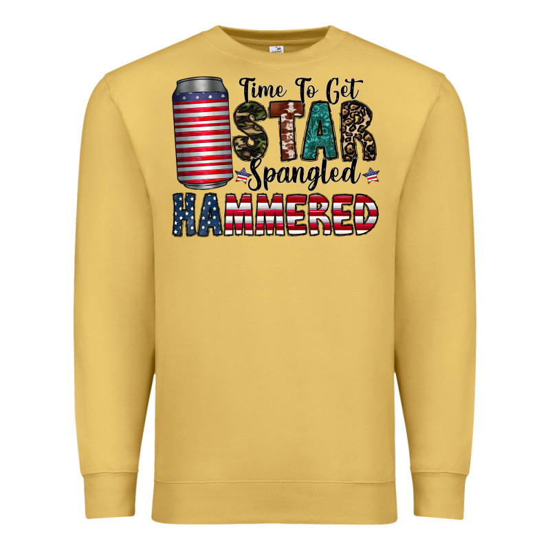 Star Spangled Hammered Premium Sweatshirt by CowhideDigitalArt | Teevron