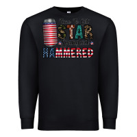 Black Star Spangled Hammered Premium Sweatshirt - CowhideDigitalArt