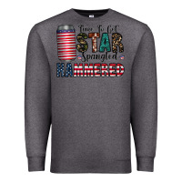 Charcoal Heather Star Spangled Hammered Premium Sweatshirt - CowhideDigitalArt