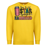 Lemon Star Spangled Hammered Premium Sweatshirt - CowhideDigitalArt
