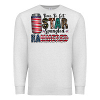 Oatmeal Heather Star Spangled Hammered Premium Sweatshirt - CowhideDigitalArt