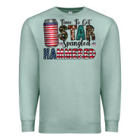 Seafoam Star Spangled Hammered Premium Sweatshirt - CowhideDigitalArt