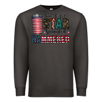 Smoke Star Spangled Hammered Premium Sweatshirt - CowhideDigitalArt