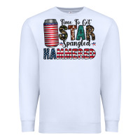 White Star Spangled Hammered Premium Sweatshirt - CowhideDigitalArt