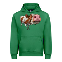 Emerald cute simmental cow Urban Hoodie - LillyAllenDesigns