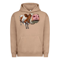 Pigment Burro cute simmental cow Urban Hoodie - LillyAllenDesigns