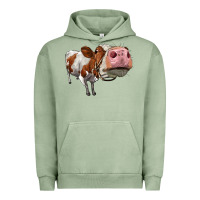 Cute Simmental Cow Urban Hoodie | Teevron