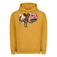 Pigment Peanut Butter cute simmental cow Urban Hoodie - LillyAllenDesigns