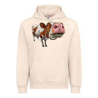 Sandshell cute simmental cow Urban Hoodie - LillyAllenDesigns