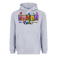 Heather Grey pride tribe Heavyweight Hoodie - Zillion Design Studio