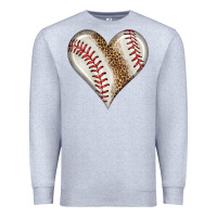 Heather Grey baseball heart Premium Sweatshirt - HRA Design Shop